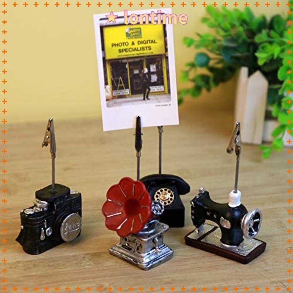 Kẹp Gắn Ảnh / Thẻ Ghi Chú / Điện Thoại Để Bàn Bằng Nhựa Resin Kiểu Vintage