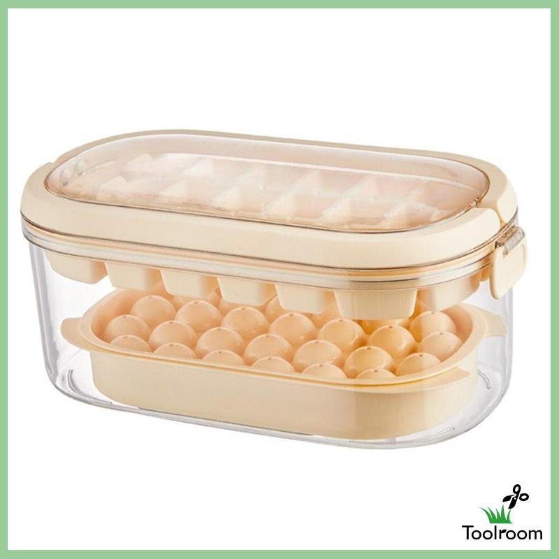 Khay Làm Đá Viên Dạng Nhấn Giúp Tiết Kiệm Không Gian Có Thể Tái Sử Dụng