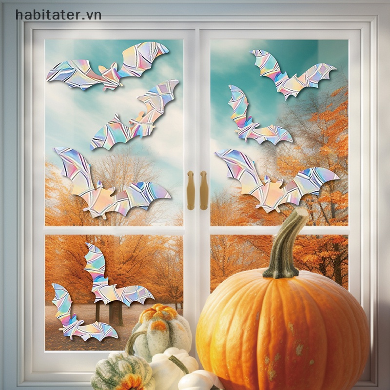 1 Set Sticker Dán Kính Tĩnh Điện Hình Bướm