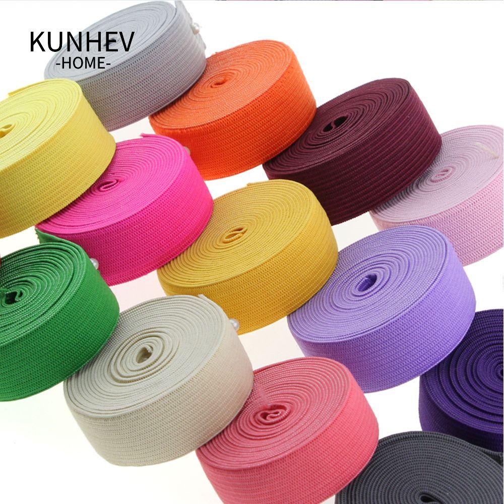 KUNHEV Cuộn Dây Thun Co Giãn 2M Nhiều Màu Sắc Chất Lượng Cao Dành Cho May Vá