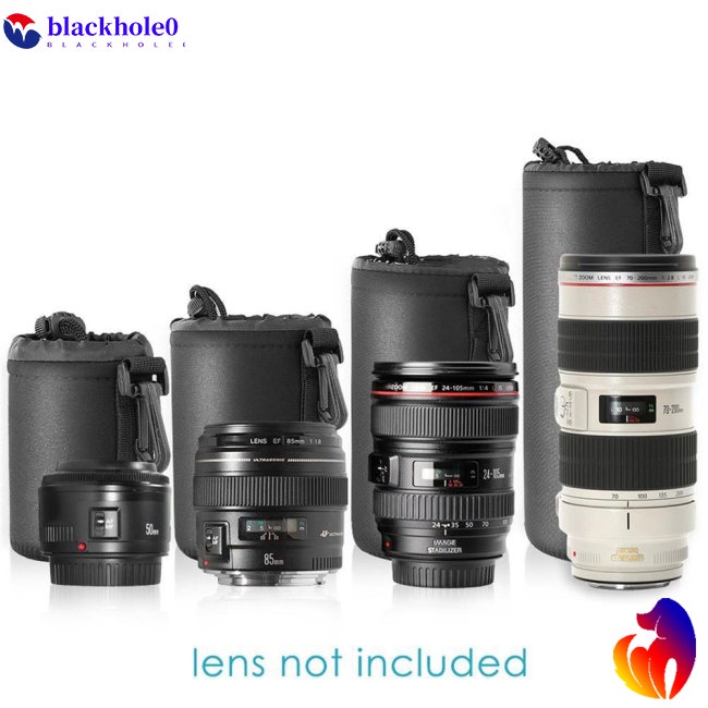 Túi Đựng Ống Kính Máy Ảnh DSLR Chất Liệu Cao Su Tổng Hợp Mềm Chống Thấm Nước Có 4 Size S M L XL
