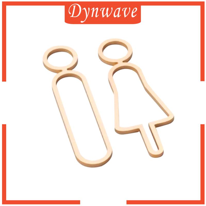 Bộ 2 Biển Hiệu Gắn Cửa Toilet Bằng Acrylic Thiết Kế Hiện Đại