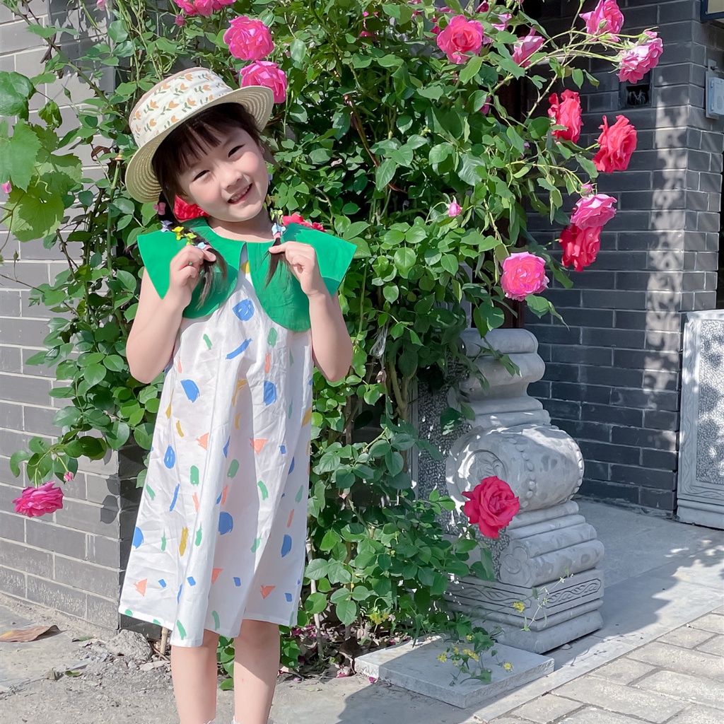 Đầm Công Chúa Không Tay Chất Liệu Cotton Thời Trang Mùa Hè Dành Cho Bé Gái 0-4 Tuổi