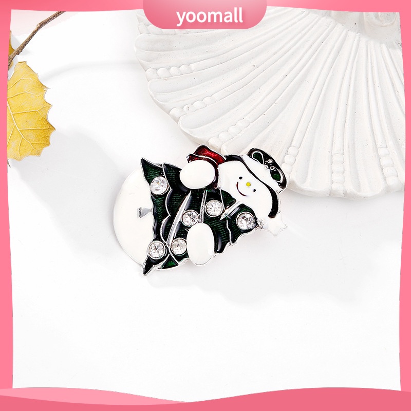 Ghim Cài Áo Hợp Kim Họa Tiết Người Tuyết Hoạt Hình Phong Cách Âu Mỹ