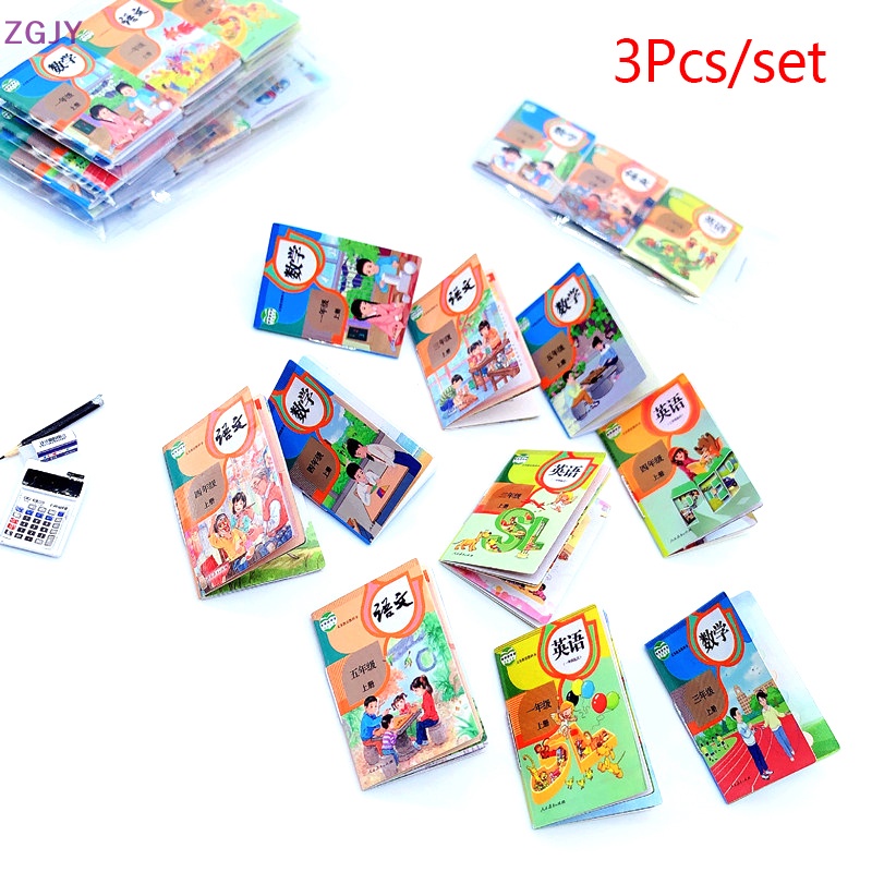 Set 3 Cuốn Sách 1: 12 Dùng Để Trang Trí Nhà Búp Bê / Tiểu Học Mẫu Mới