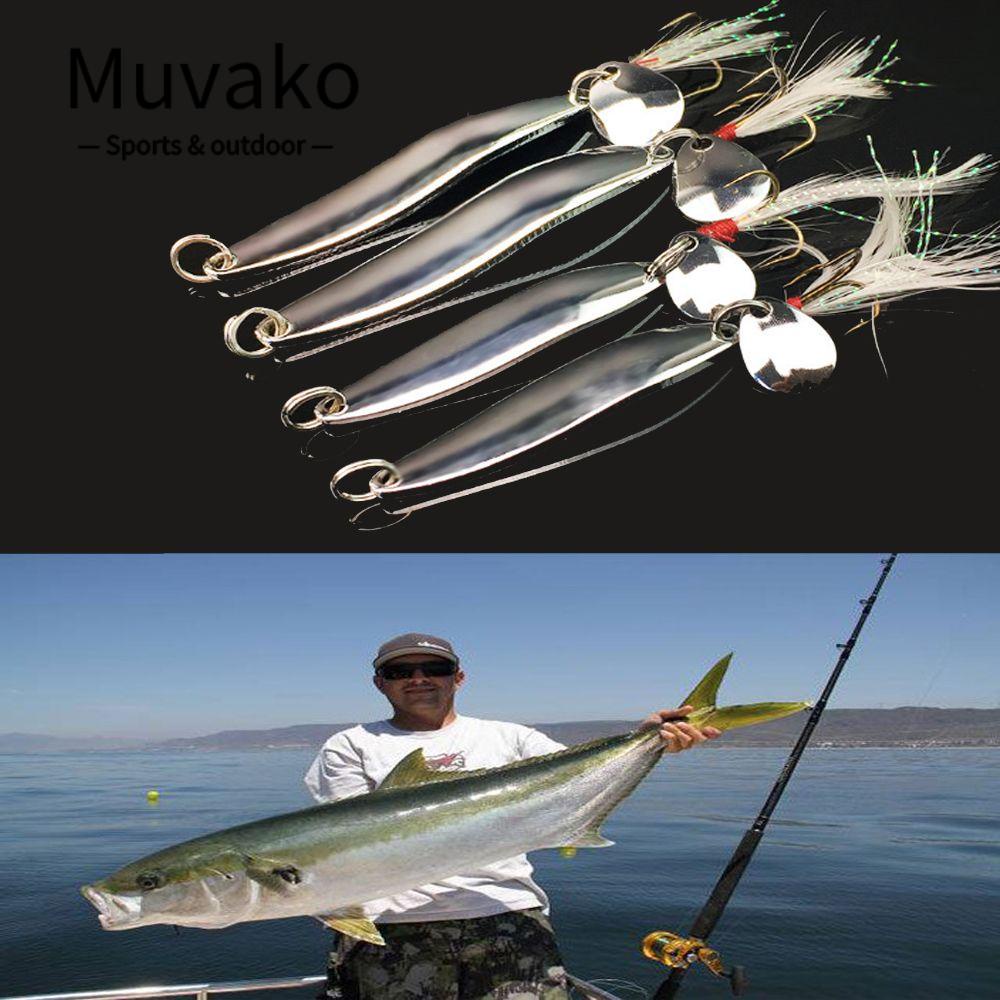 MUVAKO Bộ 2 Mồi Câu Cá Mavako Bằng Kim Loại Siêu Bền