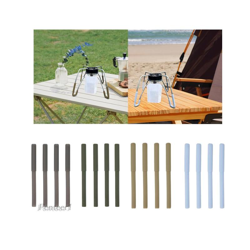 1 [Fenteer1] 4 Ống Silicone Dẻo Cắm Trại Leo Núi BBQ