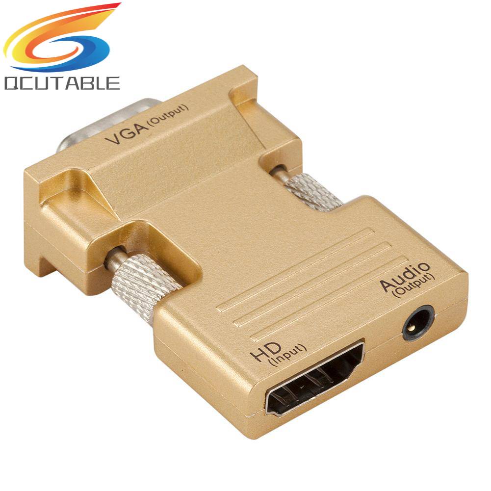 Cáp ChuyểN ĐổI Âm Thanh HDMI-compatible Sang VGA, Hỗ Trợ 1080P