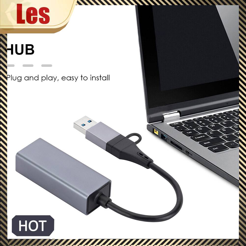 Bộ ChuyểN ĐổI Hub USB C Sang Ethernet RJ45 Lan Cho BàN PhíM + ChuộT + Camera