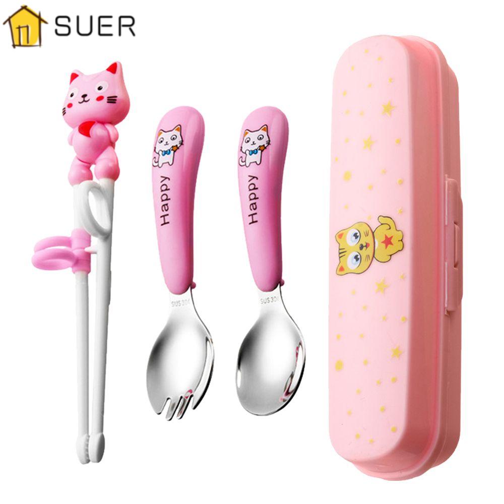 SUENIN Đũa Tập Ăn Bằng Thép Không Gỉ Cao Cấp Cho Bé