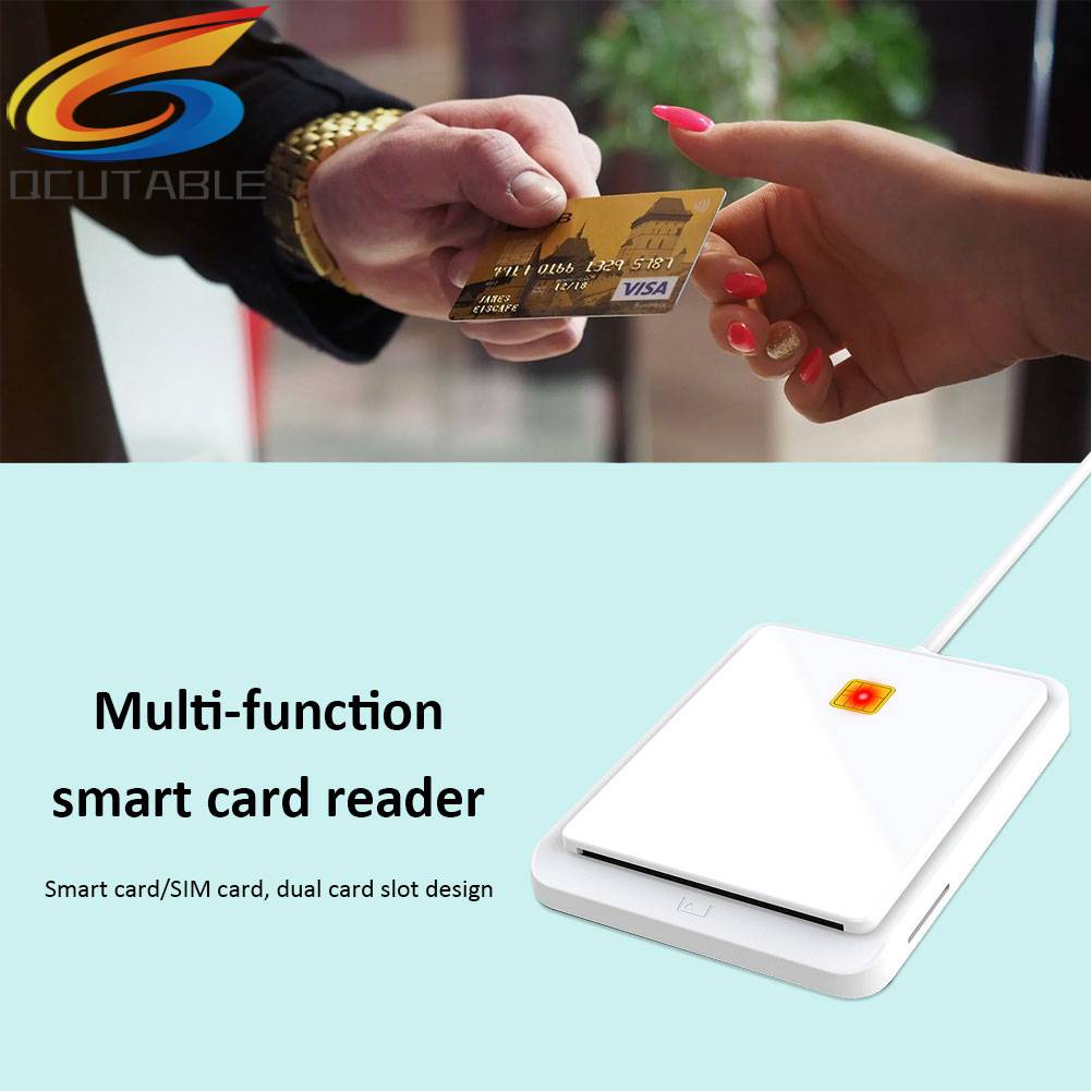 Đầu Đọc Thẻ Thông Minh USB 2.0 Cho Dac IC ID Bank SIM Card Windows 7 8 10 Vista