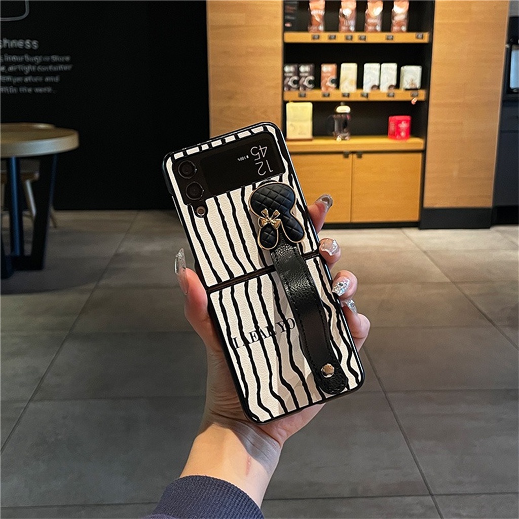 Ốp Điện Thoại Có Dây Gài Họa Tiết Thỏ Cho Samsung Galaxy Z Flip3 5G Z Flip 3 Zflip 3 Flip4 Zflip 4
