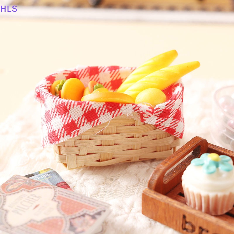 Mô Hình Rổ Bánh Mì Hamburger Tỉ Lệ 1: 12 Trang Trí Nhà Búp Bê