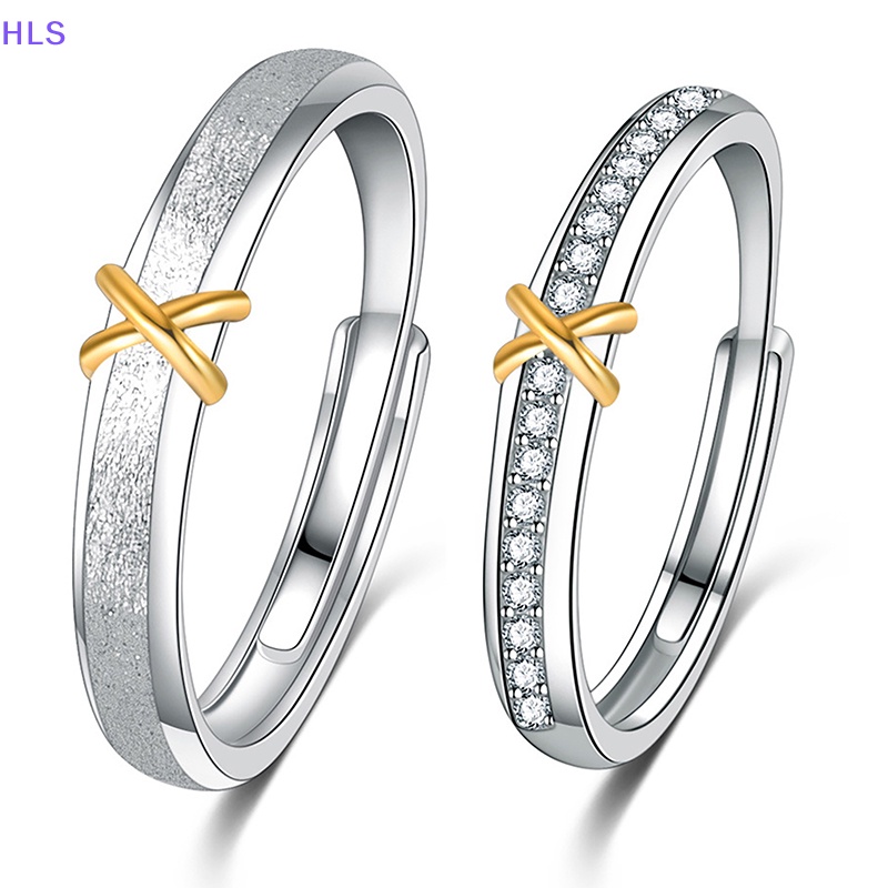 Nhẫn Cặp Đính Đá Zircon Phong Cách Hàn Quốc Thời Trang