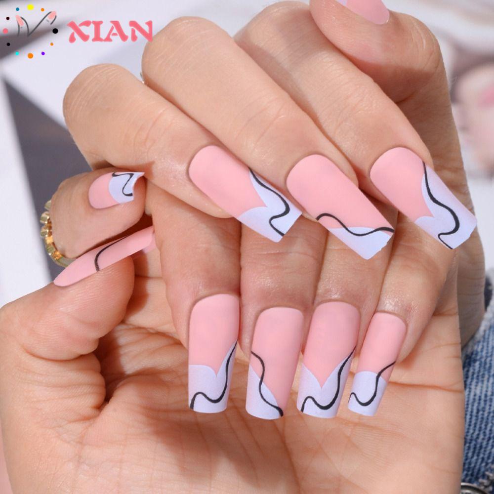 XIANTIN Set 24 Móng Tay Giả DIY Cao Cấp Chuyên Dụng