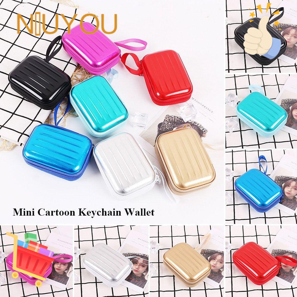 NIUYOU Túi Đựng Tai Nghe / Dây Cáp Dữ Liệu Dạng Ví Nhỏ Hình Vuông Bằng Thiếc Có 10 Kiểu Sáng Tạo