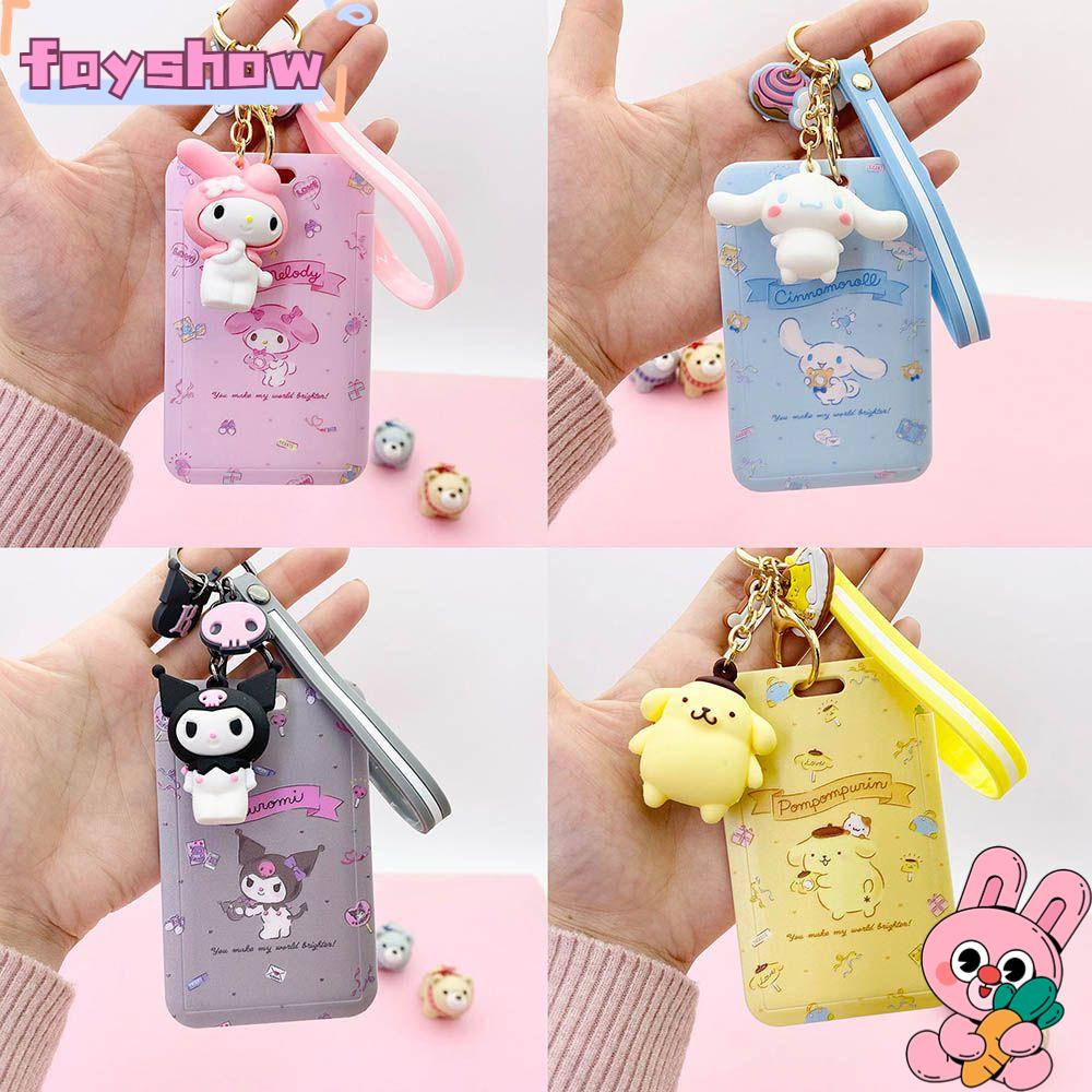 FAY Ốp Điện Thoại Trong Suốt In Hoạt Hình Kèm Ngăn Đựng Thẻ ID Gắn Cửa Sổ