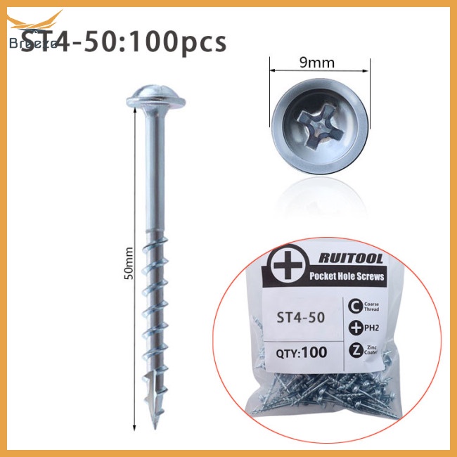 Túi 100 Đinh Vít Thép Carbon Tự Cắt Lỗ Bỏ Túi Tiện Dụng