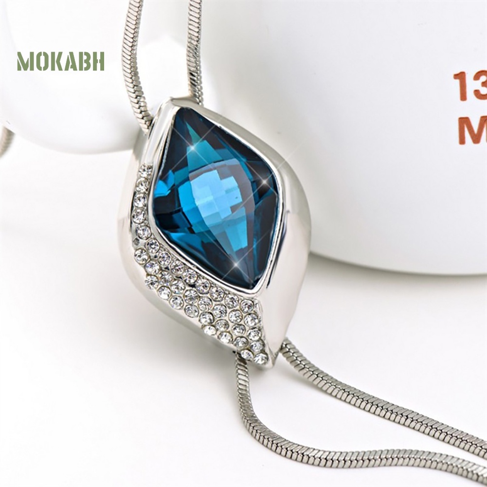 [Mok Abh] Vòng cổ Dáng Dài Mặt Đính Kim Cương Giả Và Ngọc Trai Nhân Tạo