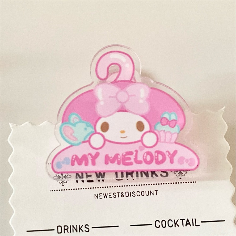 Kẹp Giấy Ghi Chú Bằng Acrylic Hai Mặt Hình Mèo Sanrio