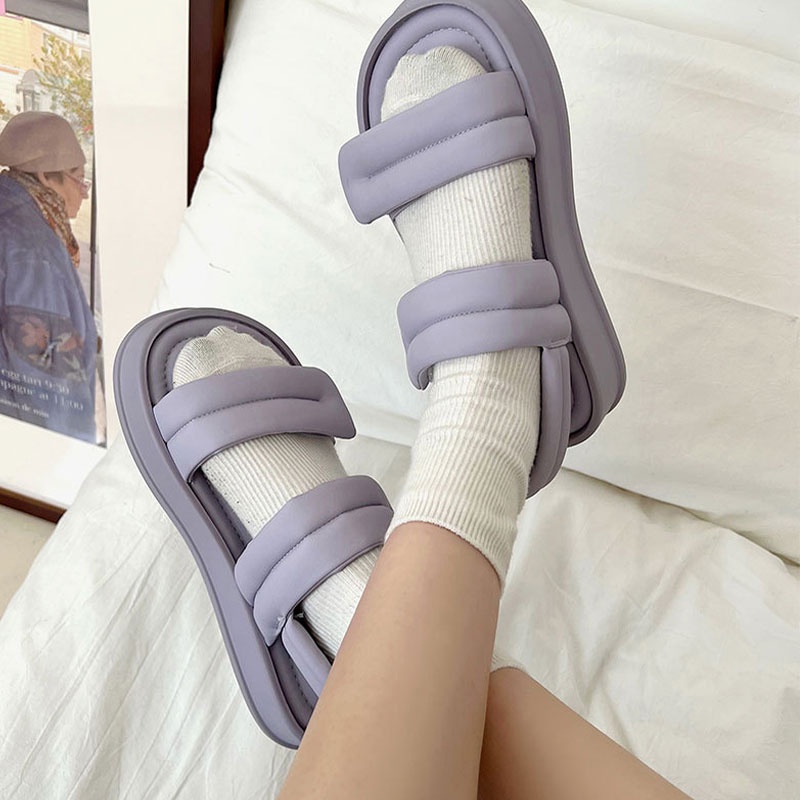 Xăng đan YUNGUANG đế dày phong cách cổ điển thời trang mùa hè cho nữ