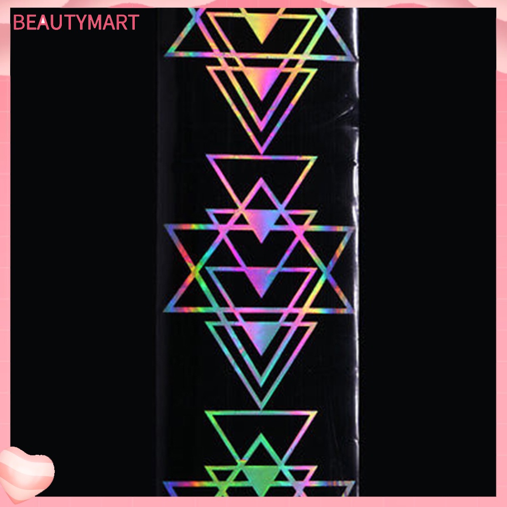 Đề Can Lá Nhôm Hình Tam Giác Màu Laser Dán Móng Nghệ Thuật