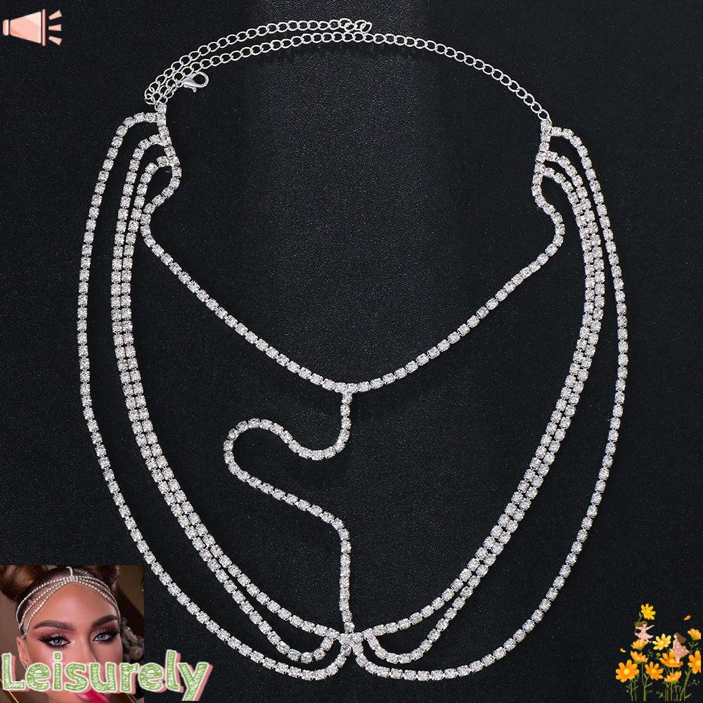 LEILY Dây Chuyền Cài Tóc Nhiều Lớp Phong Cách Bohemian Cho Cô Dâu