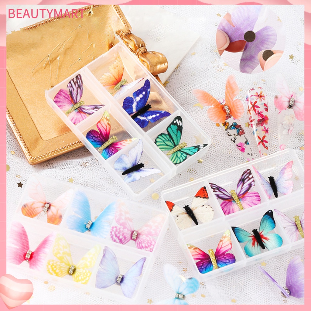 Set 6 Phụ Kiện Trang Trí Móng Nghệ Thuật Tạo Hiệu Ứng 3D Bằng Nhựa Tinh Tế