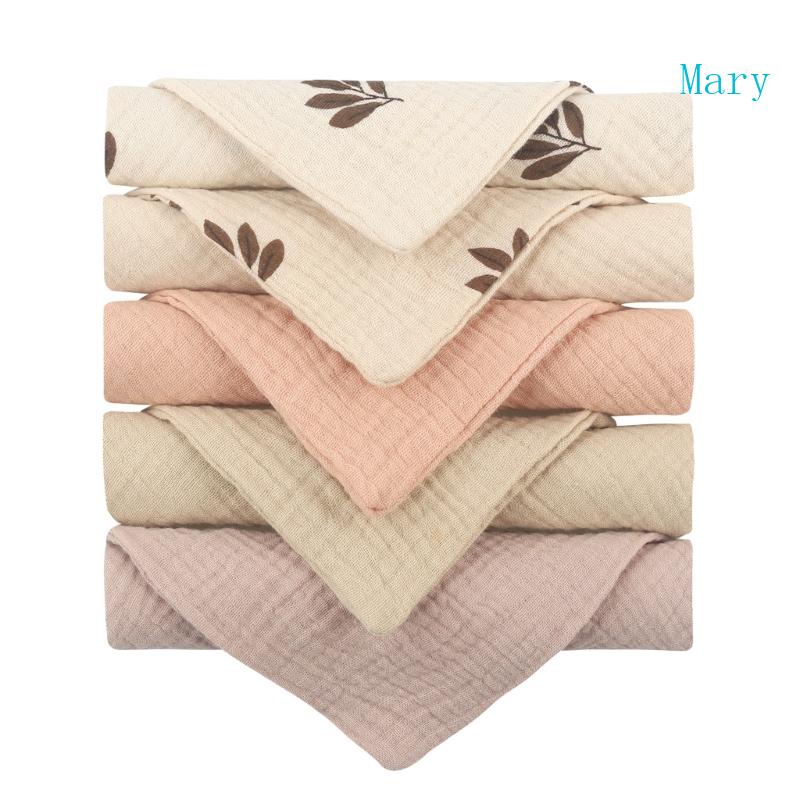 Set 5 Khăn Cotton Thấm Hút Mồ Hôi Dành Cho Em Bé