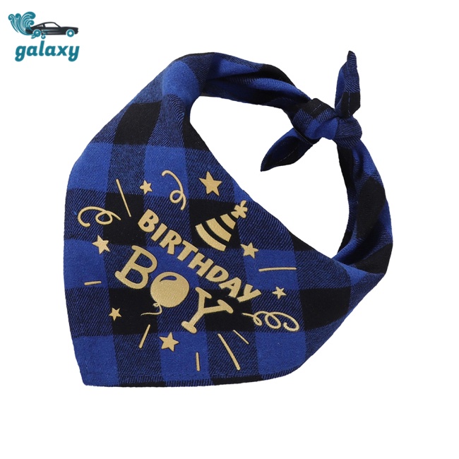 Galaxy Khăn Choàng Cổ Tam Giác Họa Tiết Caro Dành Cho Thú Cưng