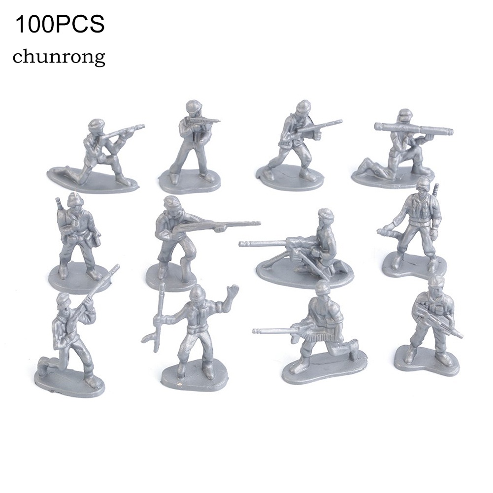 Cr Set 100 Mô Hình Lính Quân Đội Bằng Nhựa