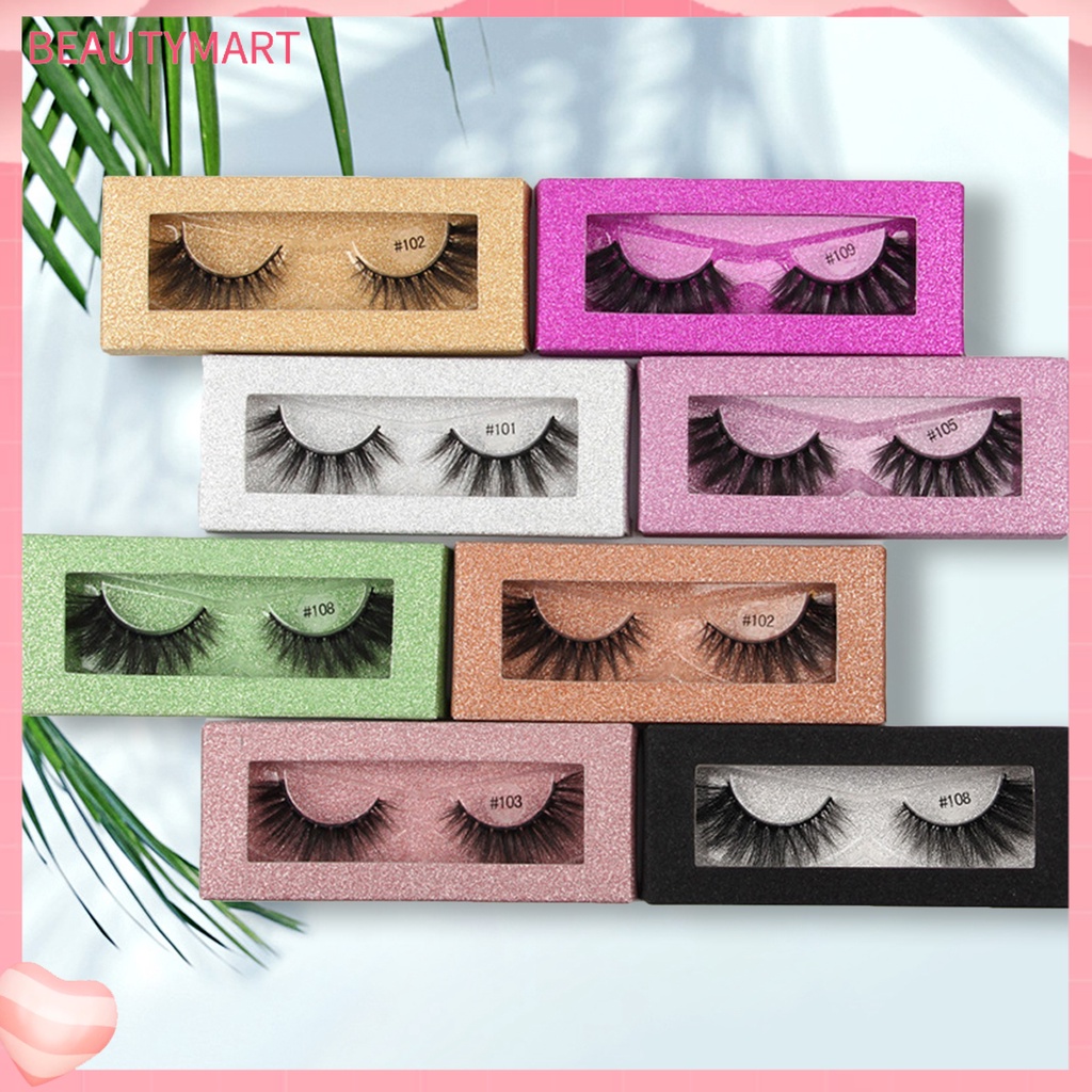 1 Cặp Lông Mi Giả 3D Handmade Dày Mềm Mại Dành Cho Trang Điểm Dự Tiệc