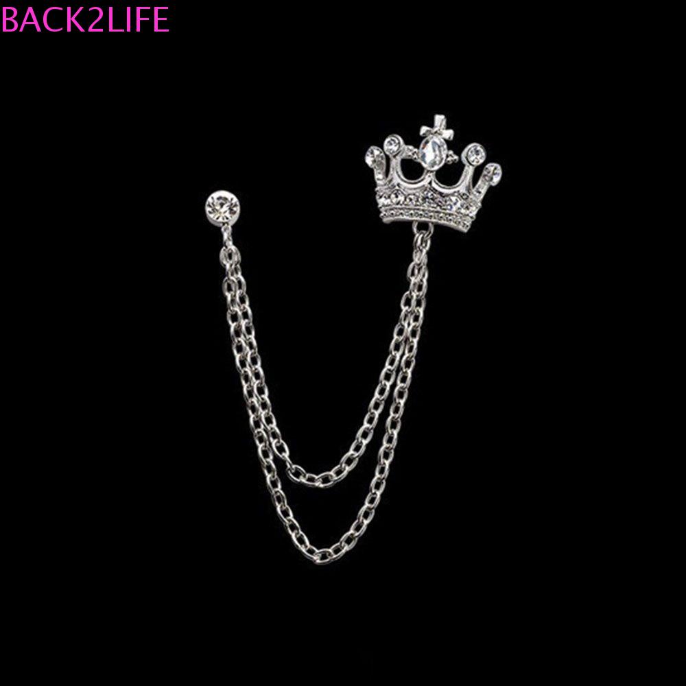 BACK2LIFE Trâm Cài Áo Phối Dây Xích Thời Trang Cho Nam Và Nữ