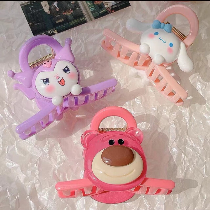SANRIO Kẹp Tóc Hình Cá Mập Dễ Thương Phong Cách Hàn Quốc Cho Bé Gái