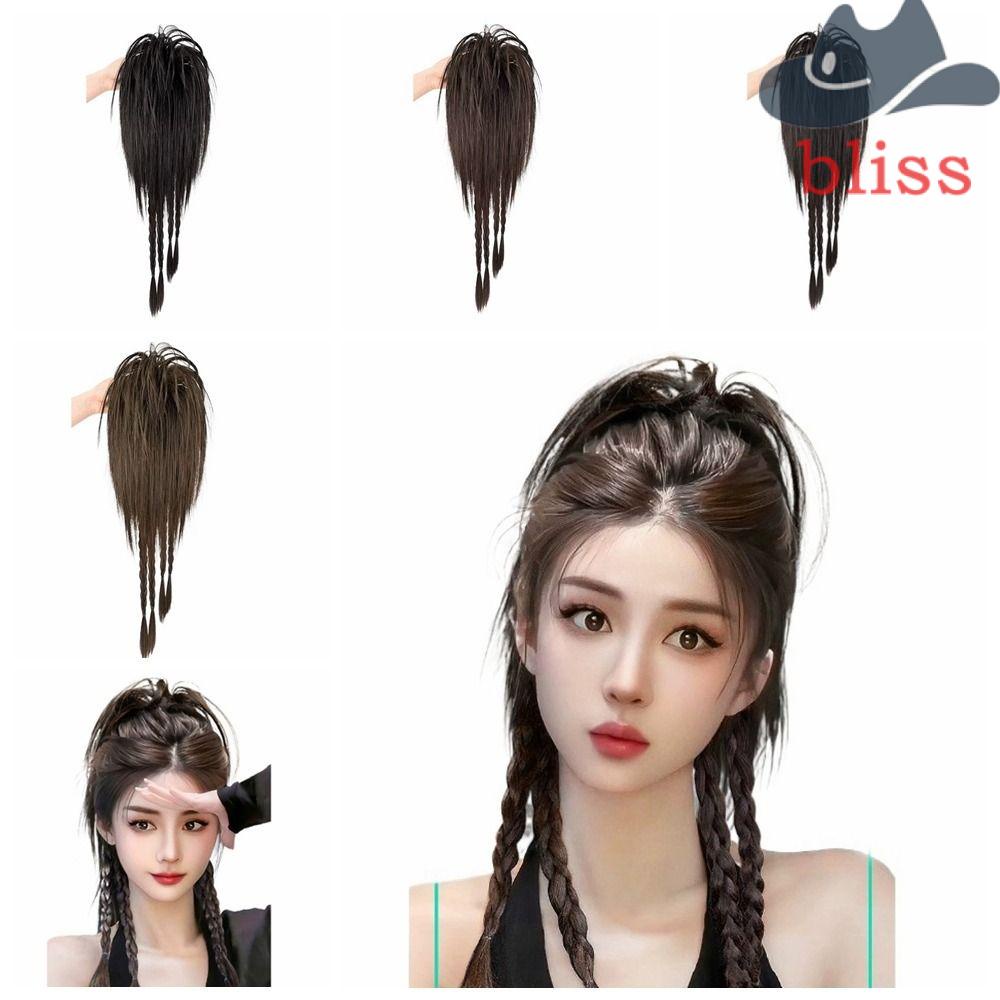 Kẹp Tóc Dạng Ngắn Thẳng Bằng Sợi Tổ Gà Màu Đen Kháng Nhiệt Cho Nữ