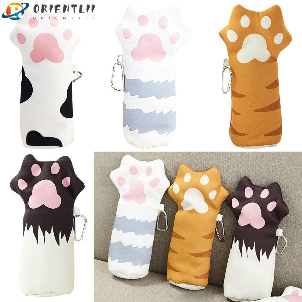 ORIENTLII Túi Đựng Bút Hình Chân Mèo Hoạt Hình Sáng Tạo