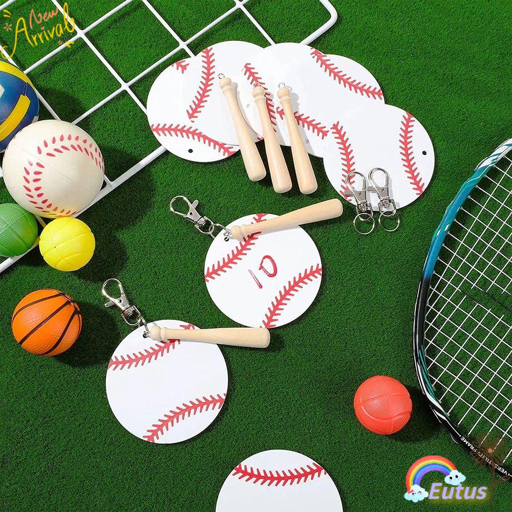 Set 12 Móc Khóa Bóng Chày DIY Bằng Acrylic Độc Đáo