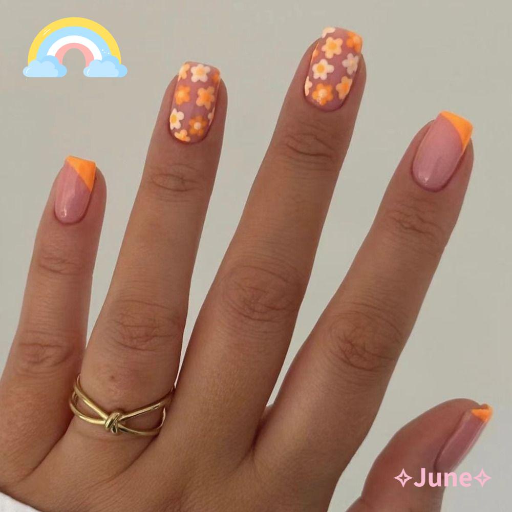 Bộ Móng Tay Giả Đầu Vuông Có Thể Tháo Rời Thời Trang Cho Nữ