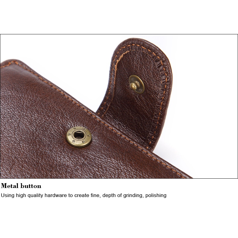 Ví Da Bò Thật Dáng Ngắn Thời Trang Cho Nam