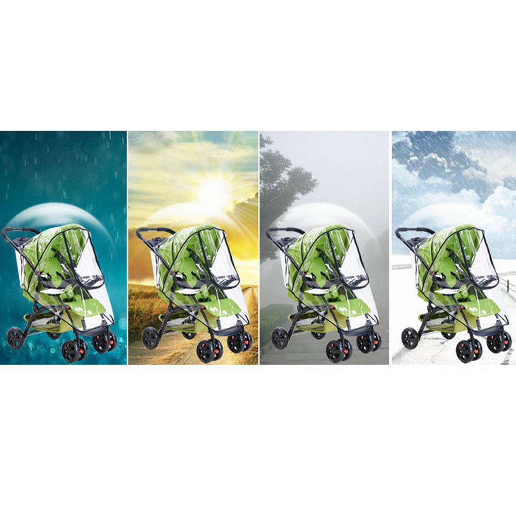 Tấm Che Nắng Mưa Trong Suốt Chống Bụi Chống Nước Có Khóa Kéo Thông Dụng Cho Xe Đẩy Em Bé