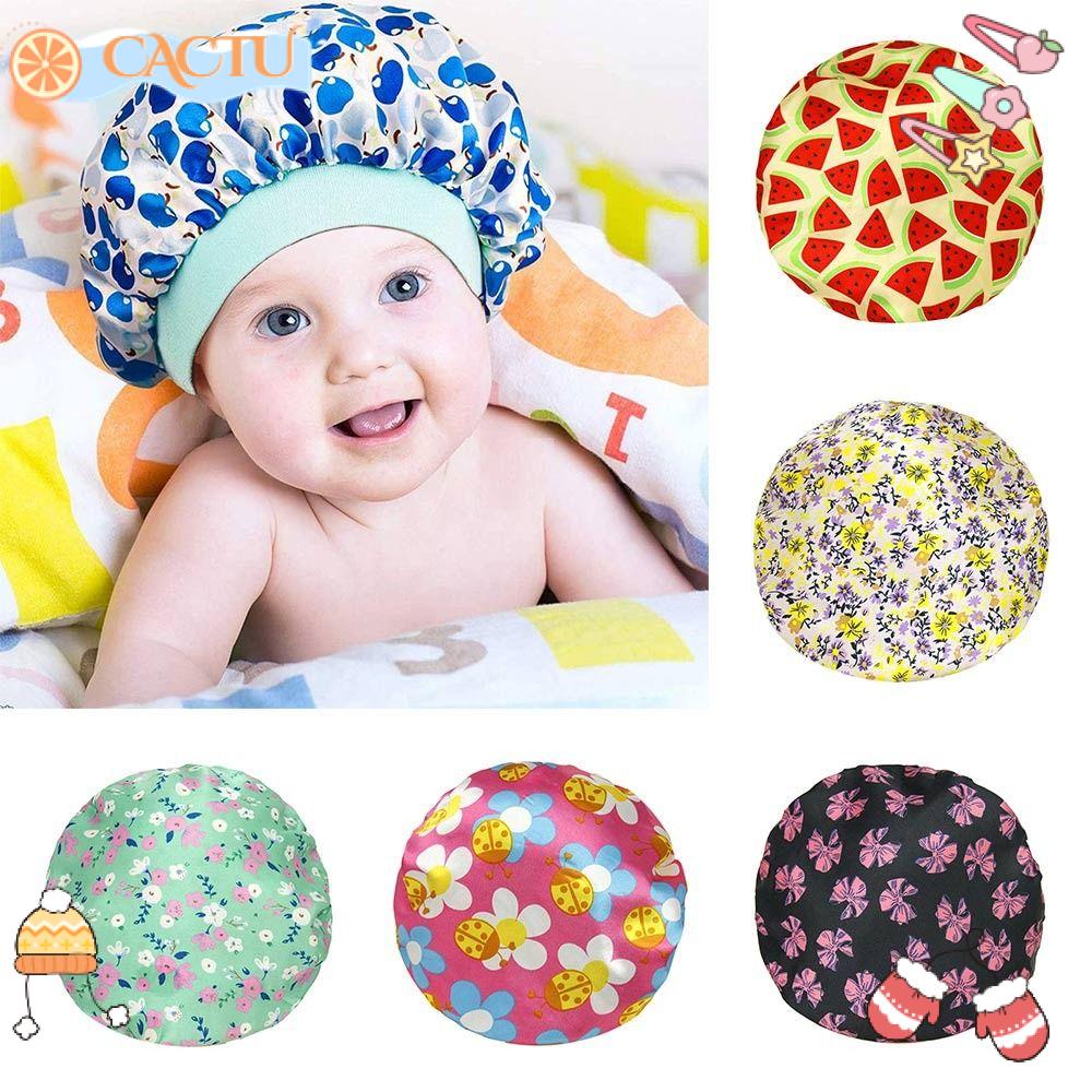 CACTU Mũ Turban Vải Satin In Chữ Chemo Thời Trang