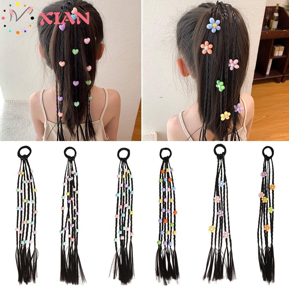 Dây Buộc Tóc Cao Su Co Giãn Kiểu Tóc Giả Thắt Bím Dành Cho Nữ