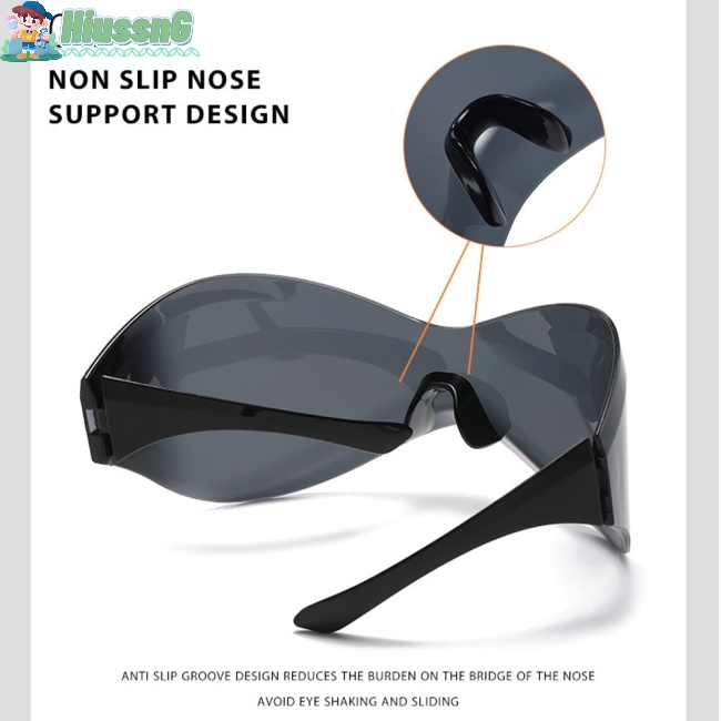 1 Đôi Kính Mát Chống Tia Uv400 Y2k Cho Nam