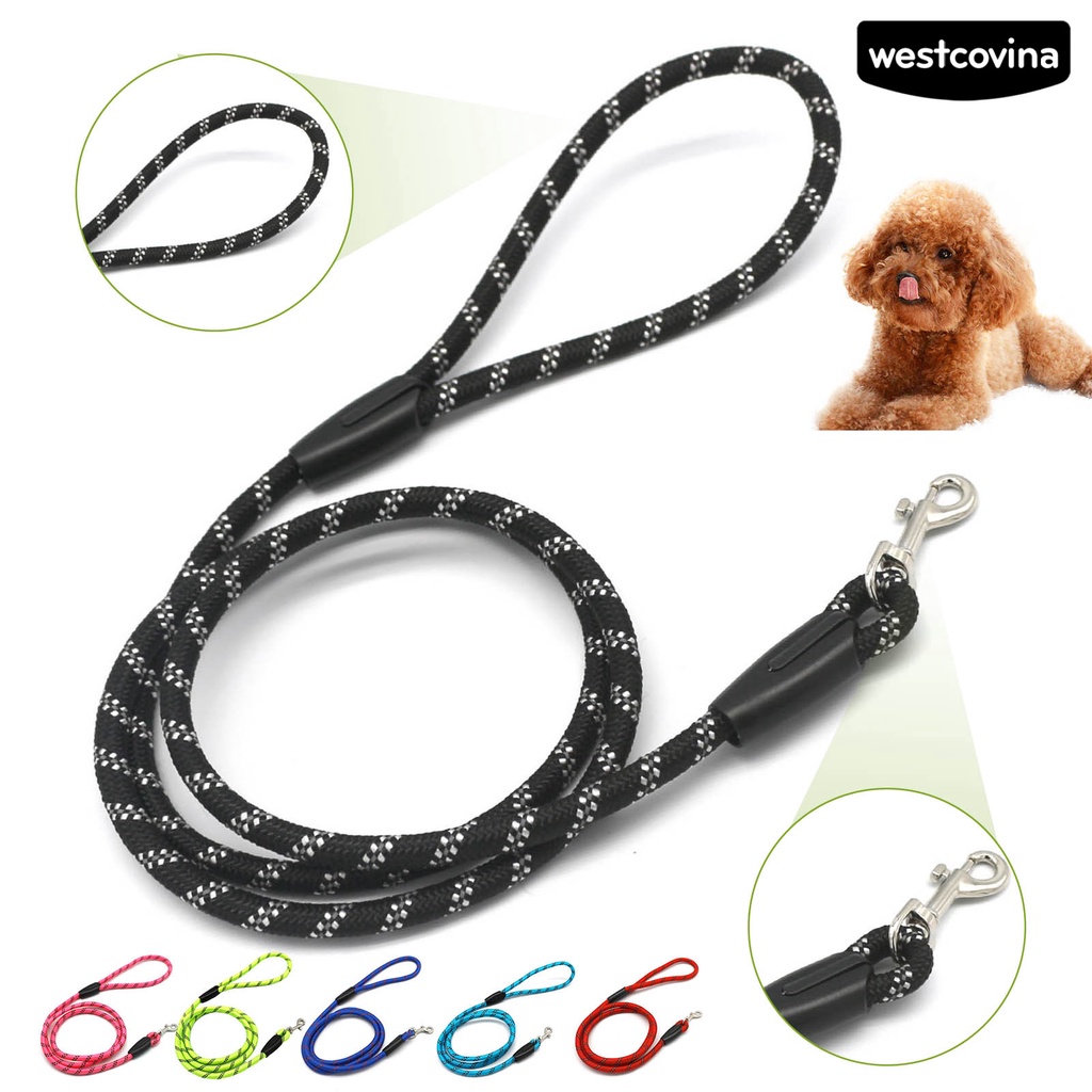 [COD]♞Dây Dắt Thú Cưng Đi Dạo Bằng Nilon Phản Quang Chống Sủa