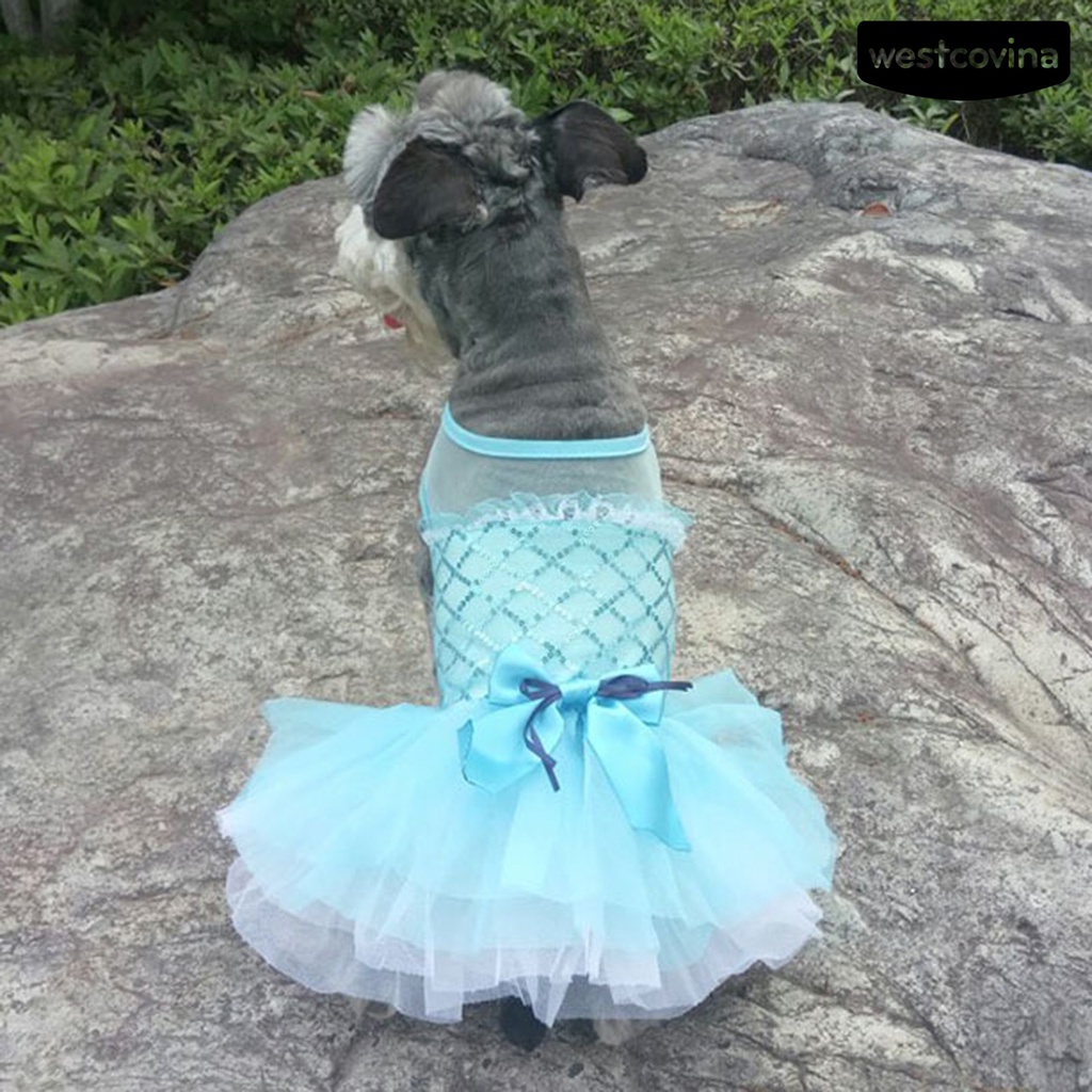 [COD]♞Đầm Không Phai Họa Tiết Chấm Bi Thắt Nơ Xinh Xắn Thoáng Khí Cho Cún Cưng