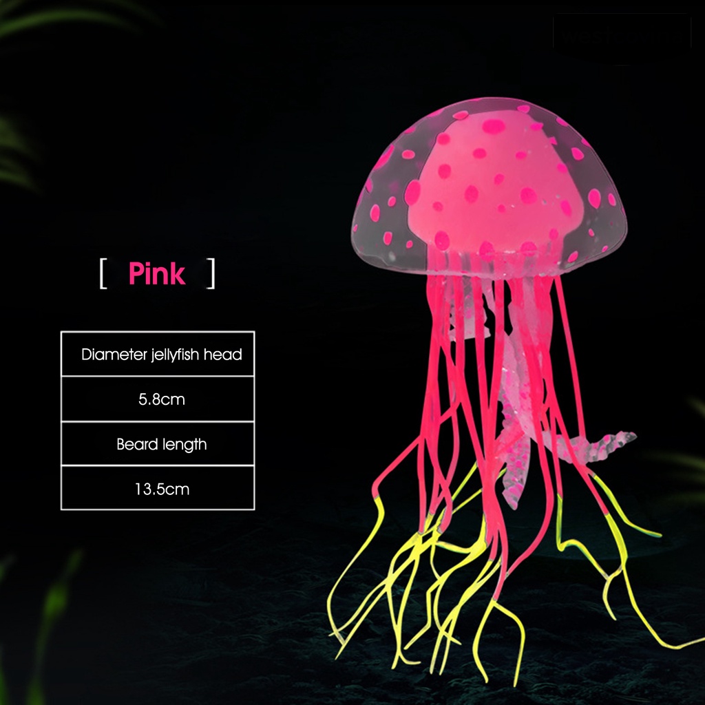 [COD]♞Sứa Nhân Tạo Trong Suốt Phát Sáng Bảo Vệ Môi Trường Dùng Trang Trí Bể Cá