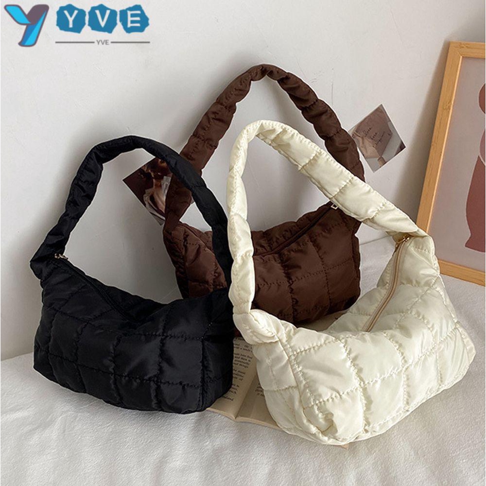 YVE Túi Đeo Vai Cỡ Lớn Họa Tiết Sọc Caro Thời Trang Cho Nữ