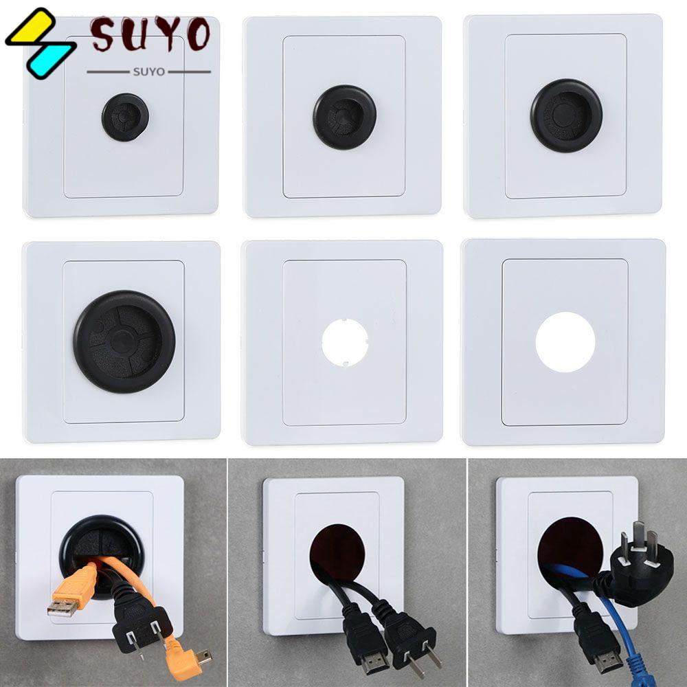 SUYO 1 Vỏ Bọc Dây Cáp 86 Răng Cưa Gắn Tường Kèm Đệm Cao Su
