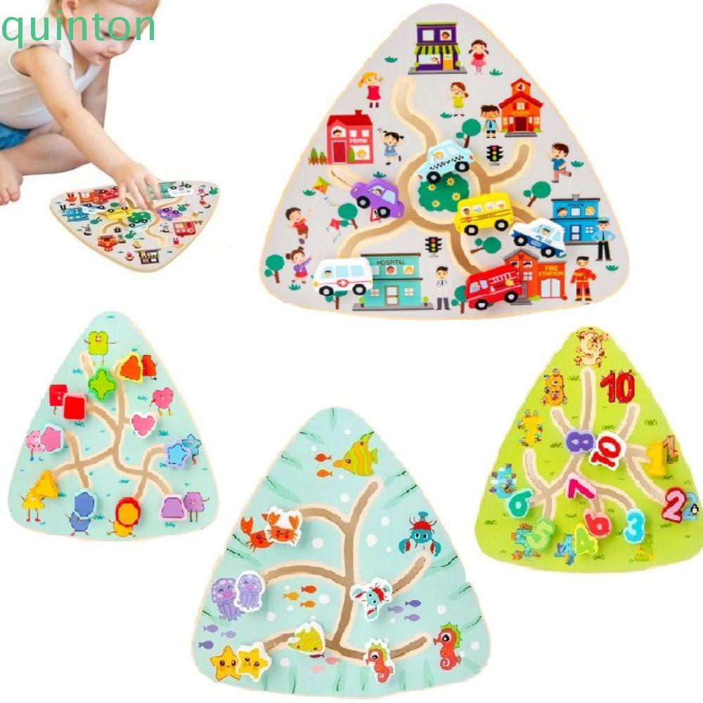 QUINTON Bộ Đồ Chơi Mê Cung Bằng Gỗ Giáo Dục Sớm Cho Bé