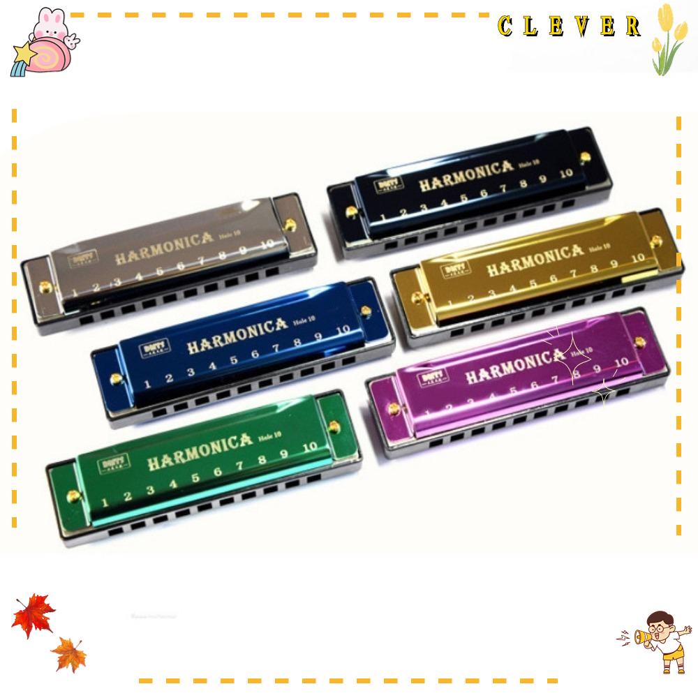 CLEVER Kèn Harmonica 10 Lỗ Đồ Chơi Cho Người Mới Bắt Đầu